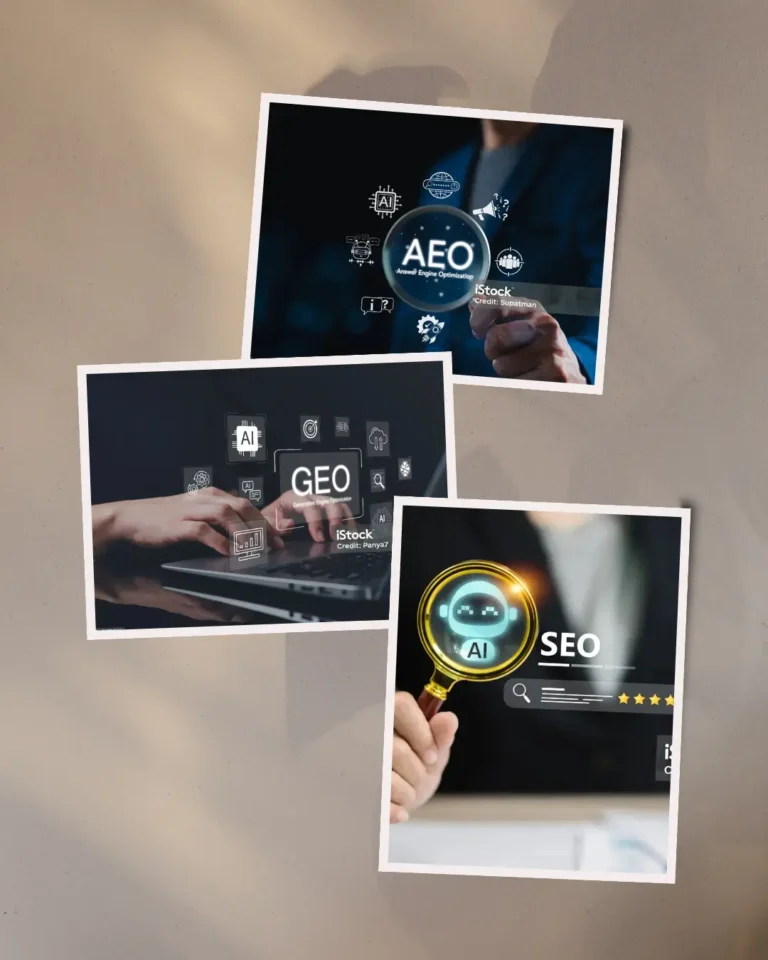 AEO and GEO in Digital Marketing Image including SEO